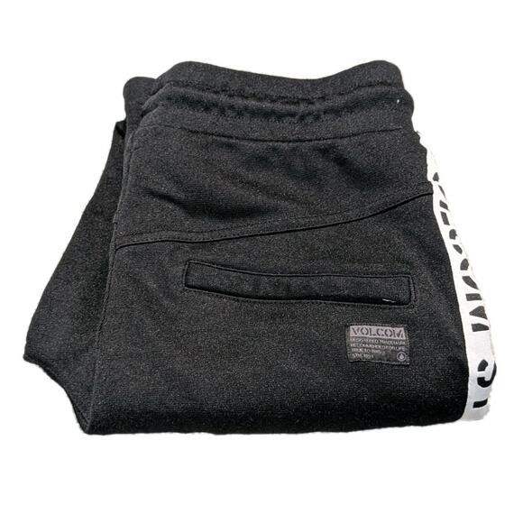 Men's Volcom Small Black Polyester/Cotton Album Pants Spell Out Logo Black White - Picture 7 of 10